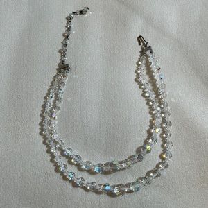 Crystal layers chocker necklace